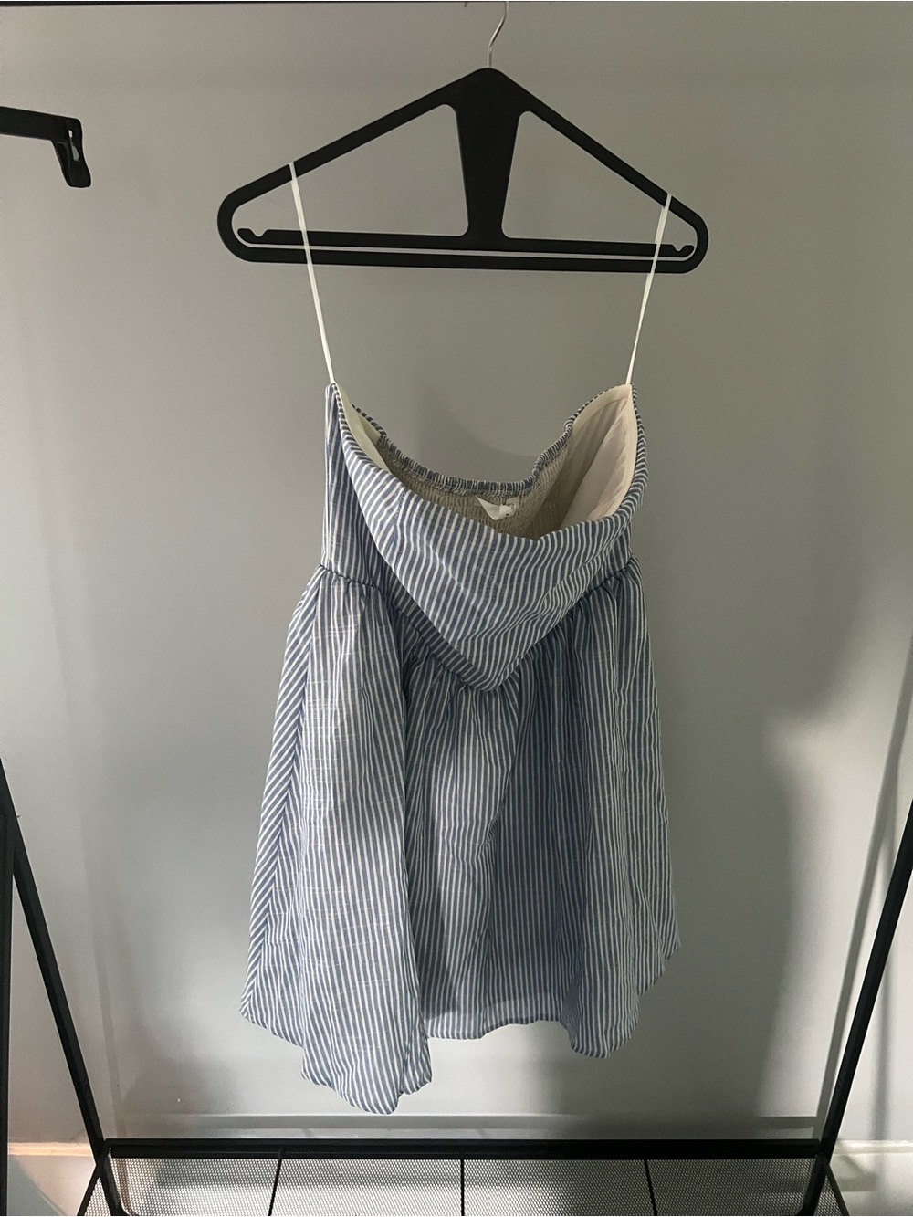 Altar'd State Blue and White Striped Strapless Sundress - Picture 3 of 6